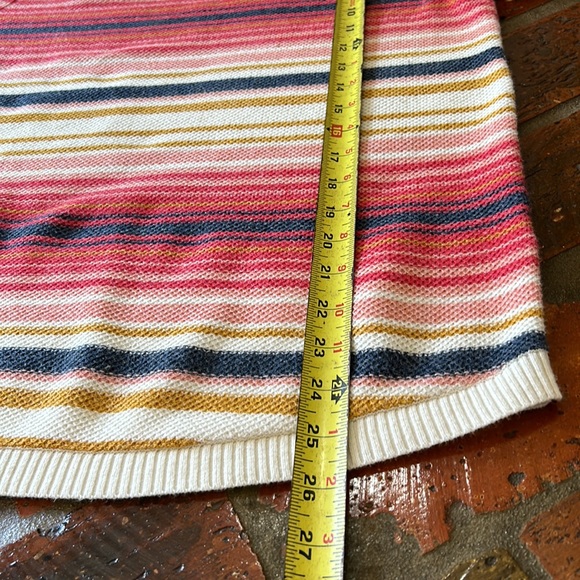 L.L. Bean Textured Cotton Sweater, Long-Sleeve Stripe szM - Picture 10 of 15